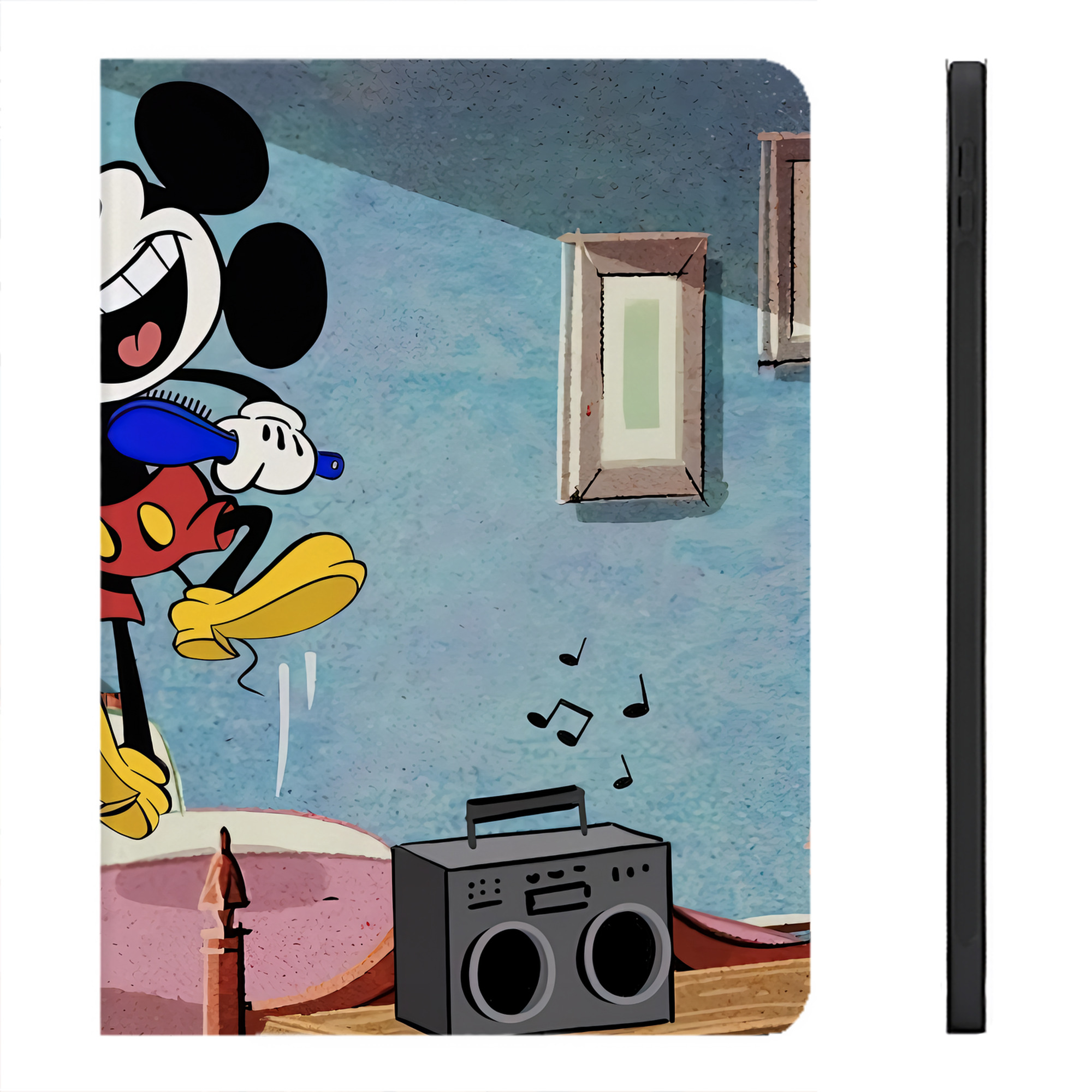（画像用） ミッキーマウス Mickey Mouse IPadケース ペンホルダー付き ブックスタイルデザイン